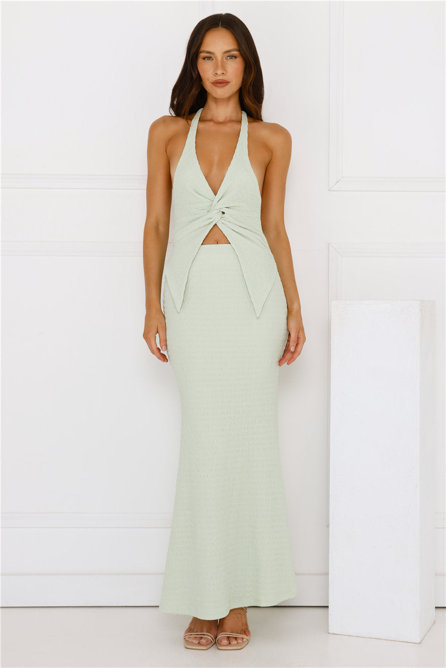Cloudscape Halter Top Sage