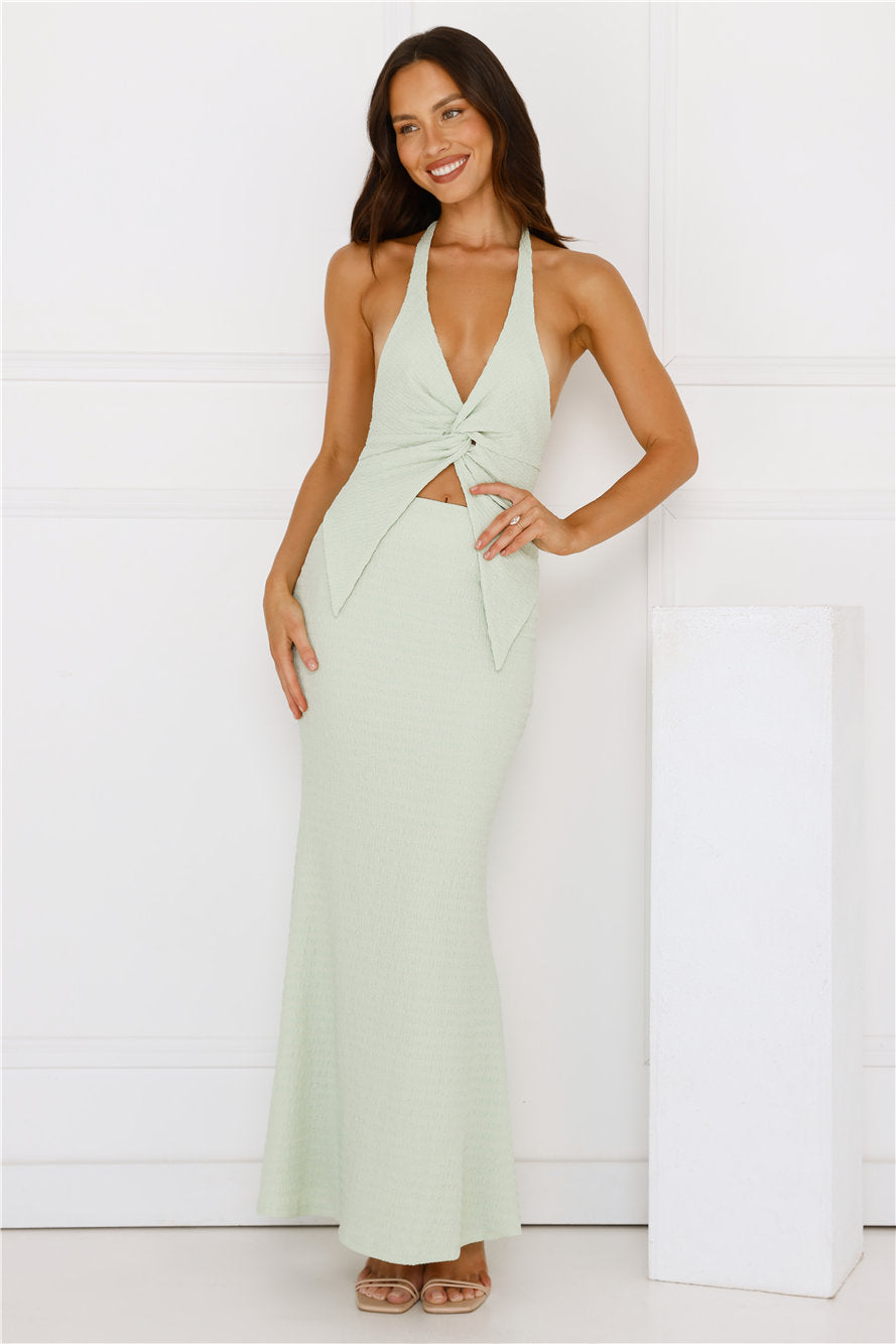 Cloudscape Halter Top Sage