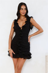 Delicate Beauty Mini Dress Black
