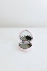 Fluffy Compact Mirror Pink