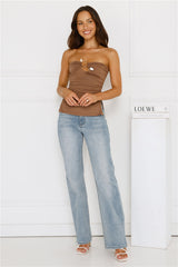 Island Heatwave Strapless Top Mocha