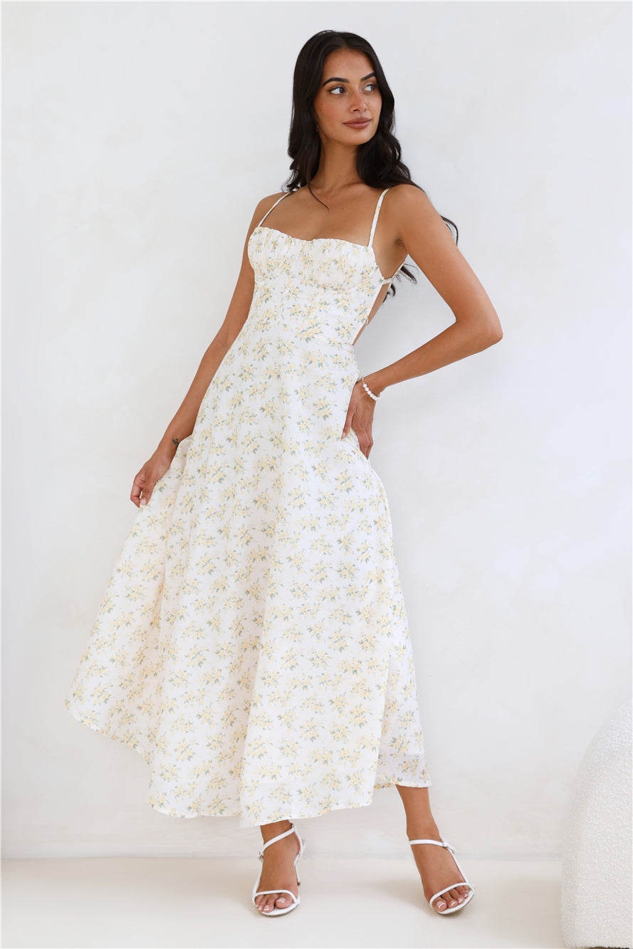 Orchid Kiss Maxi Dress Yellow