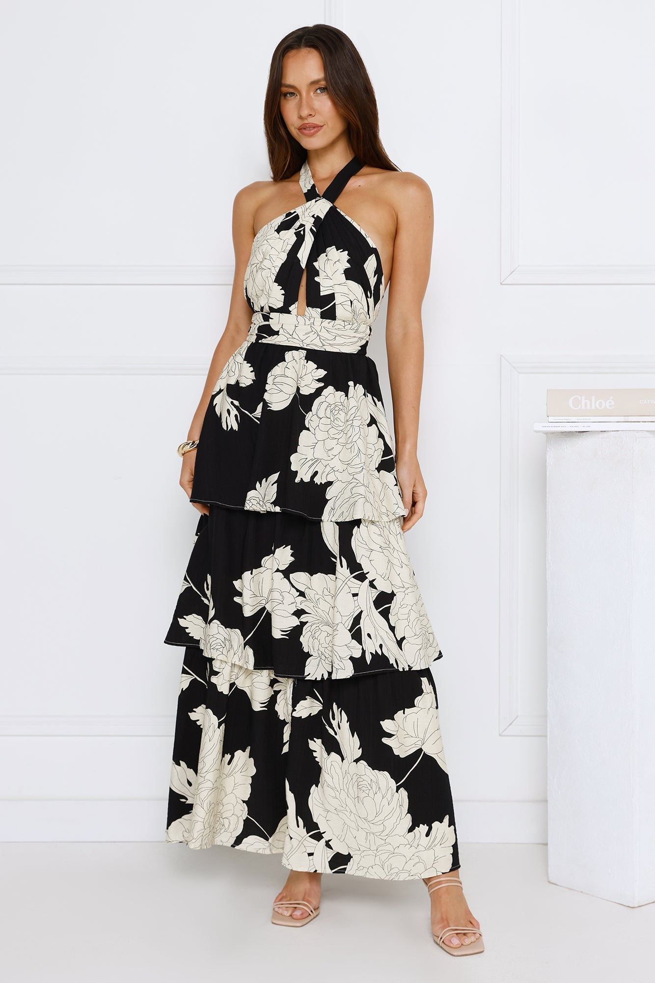 Isla Dream Halter Maxi Dress Black