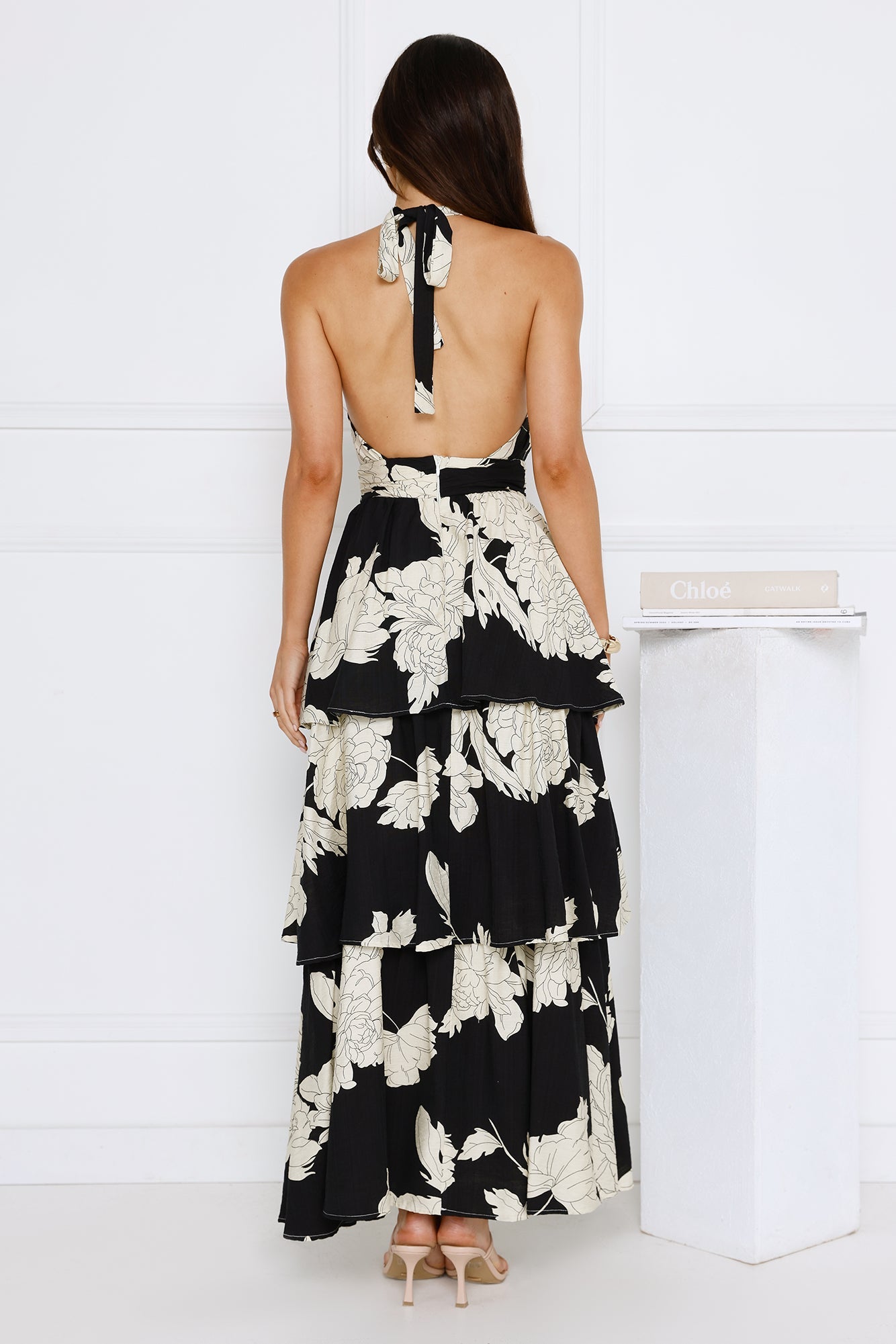Isla Dream Halter Maxi Dress Black