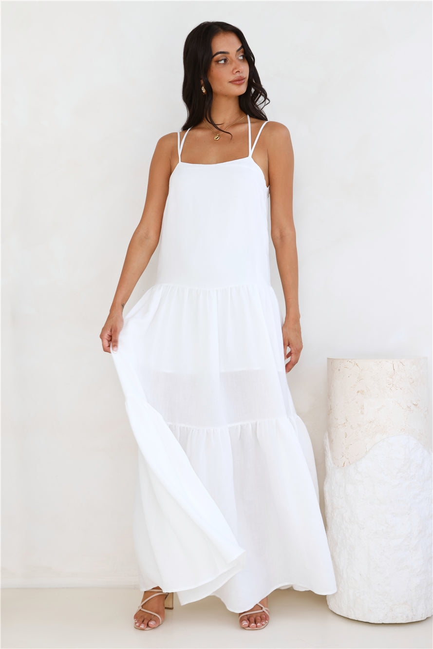 Diamond Affair Maxi Dress White