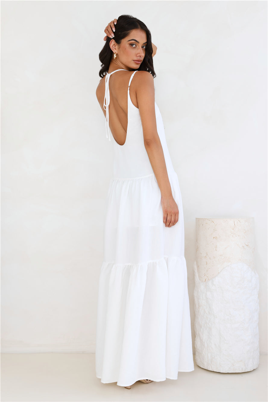 Diamond Affair Maxi Dress White