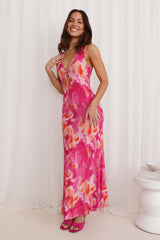 Cordelia Loves Mesh Maxi Dress Pink