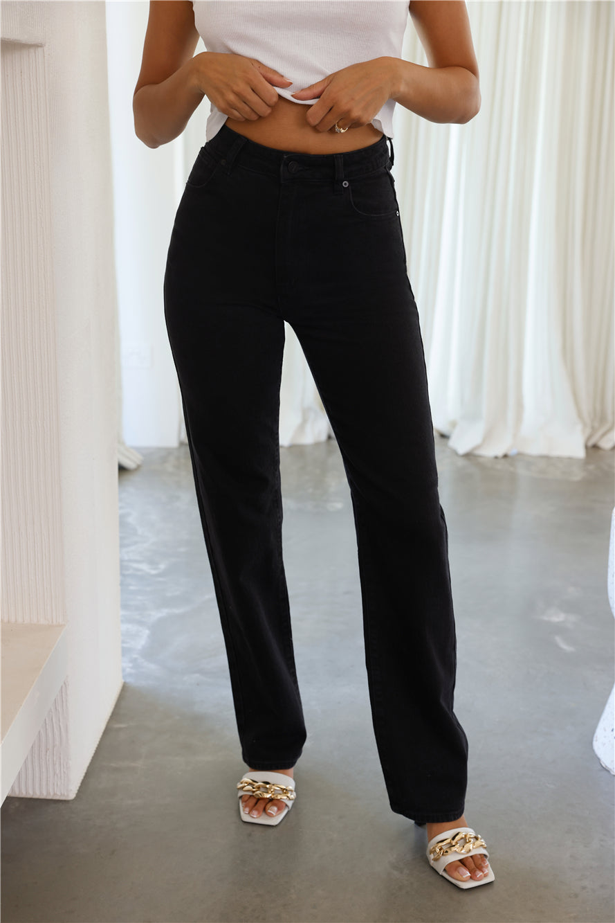 ABRAND 94 High Straight Blacklight Jeans Jet Black
