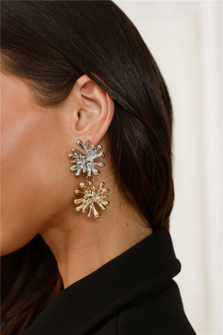 Like Ocean Coral Earrings Gold Silver