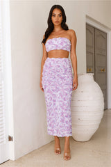 Meet Me In The Lobby Crop Top Lilac