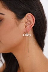 18k Gold Plated Pearl Ties Earrings Gold