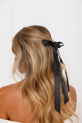 Luxe Bow Hair Clip Black