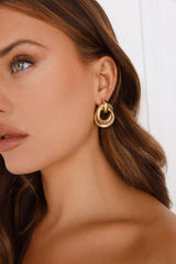 Frosted Glam Earrings Gold