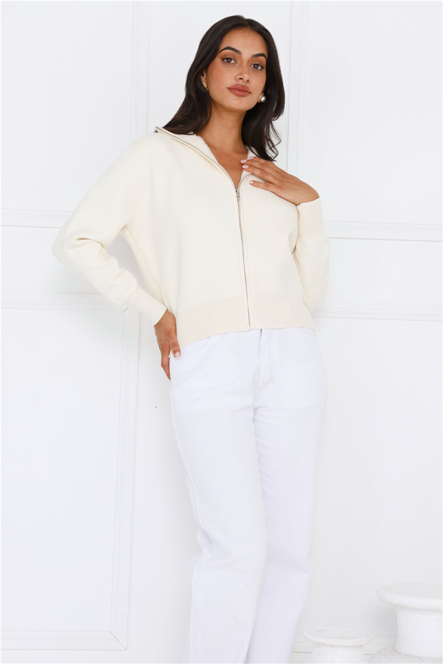 Embracing Comfort Knit Cardigan Beige
