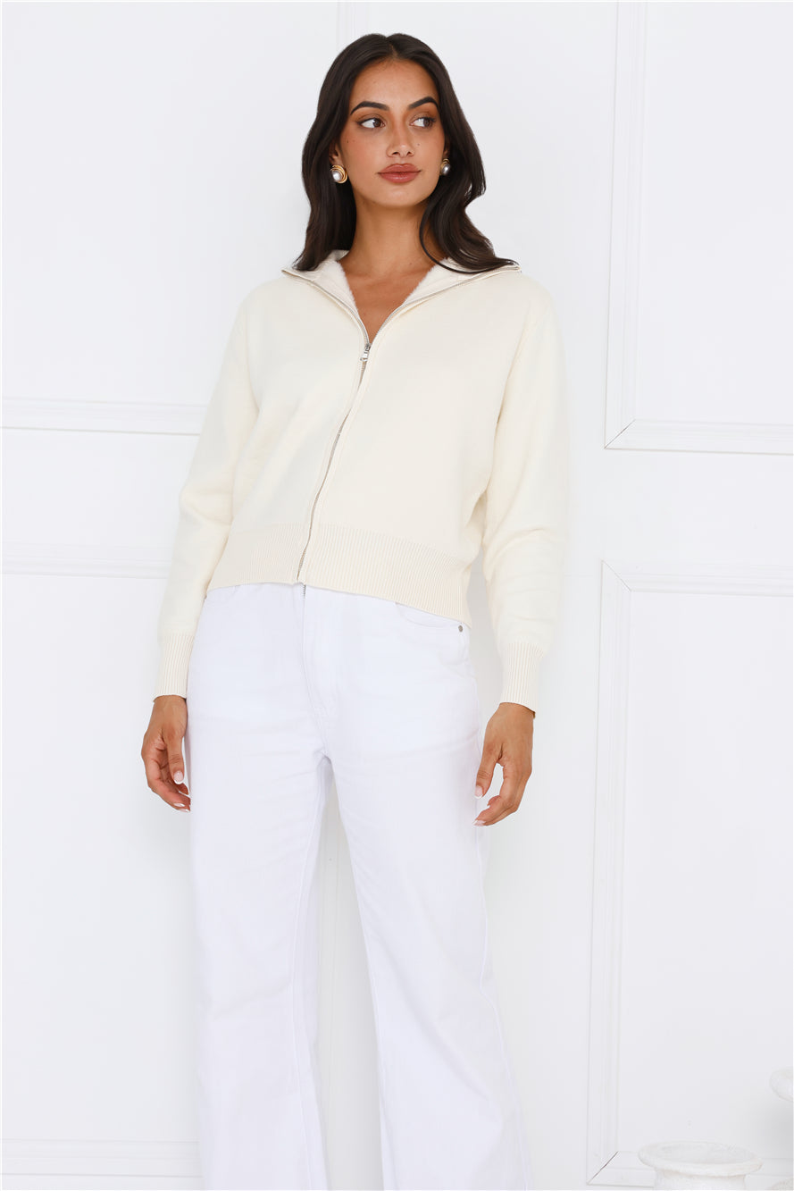 Embracing Comfort Knit Cardigan Beige
