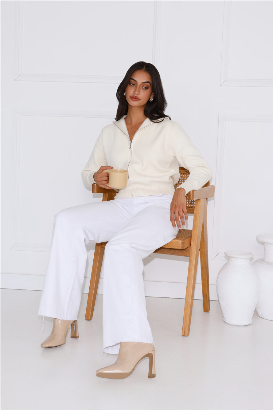 Embracing Comfort Knit Cardigan Beige
