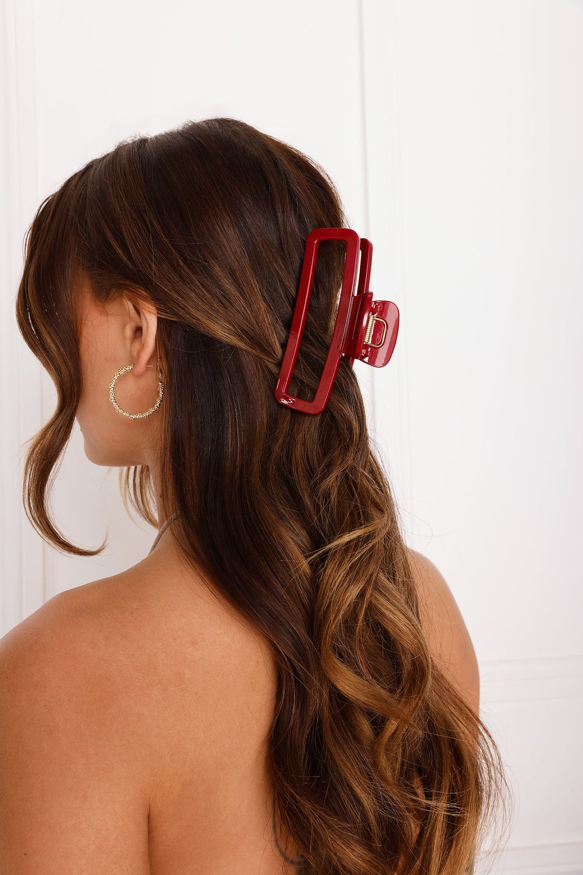 Big Energy Claw Clip Burgundy