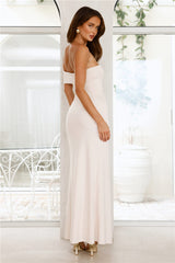 Lavish Luxe Off Shoulder Maxi Dress Ivory