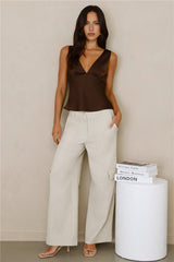 Eden Essence Satin Top Brown