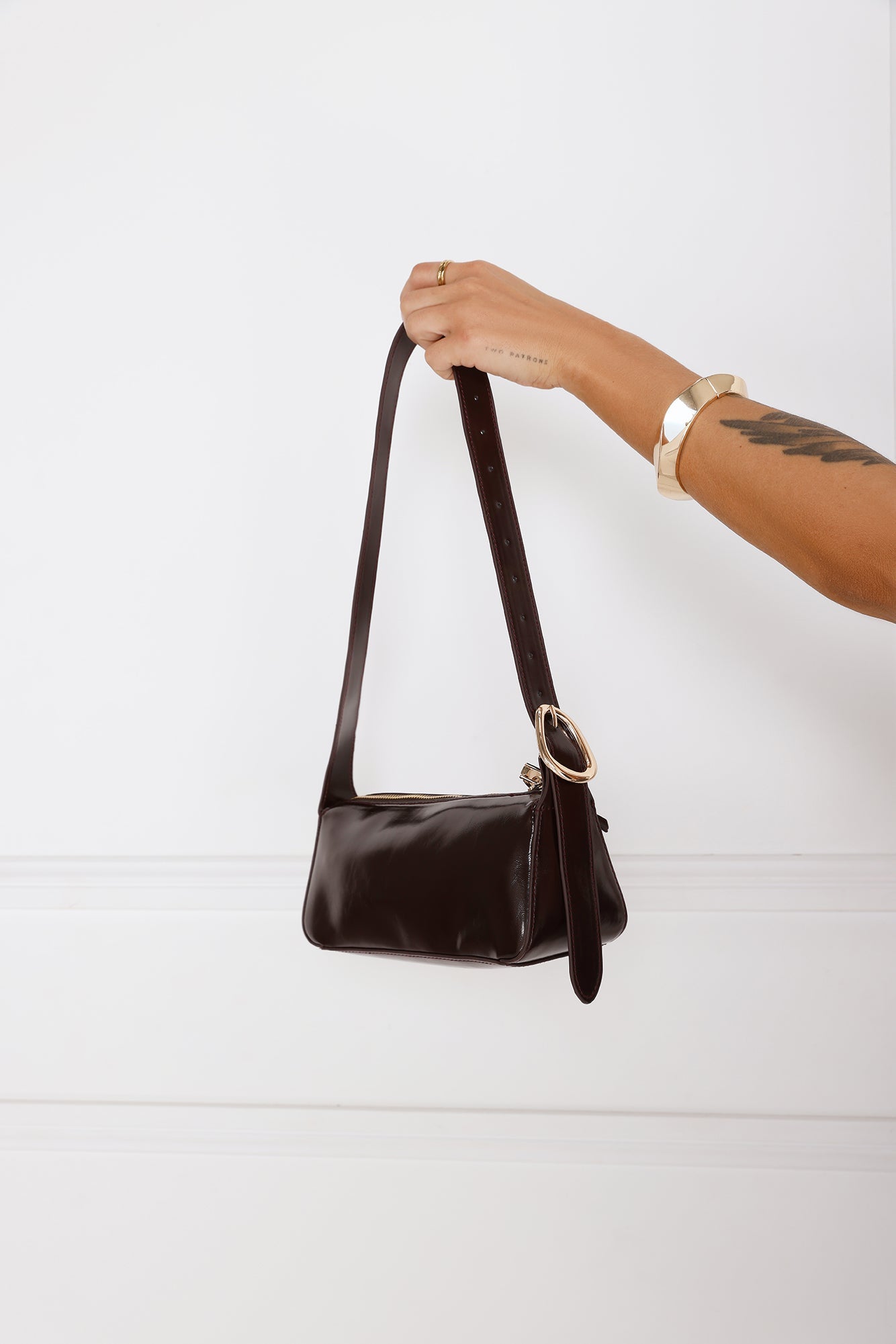 Hailey Shoulder Bag Merlot Shine