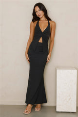 Coral Cove Maxi Skirt Black