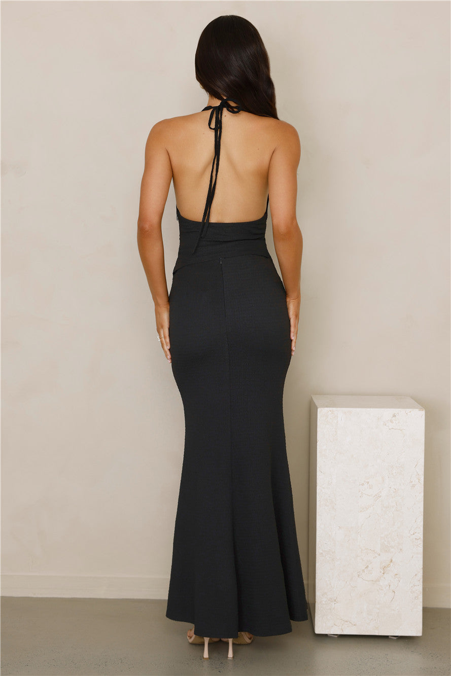 Coral Cove Halter Top Black