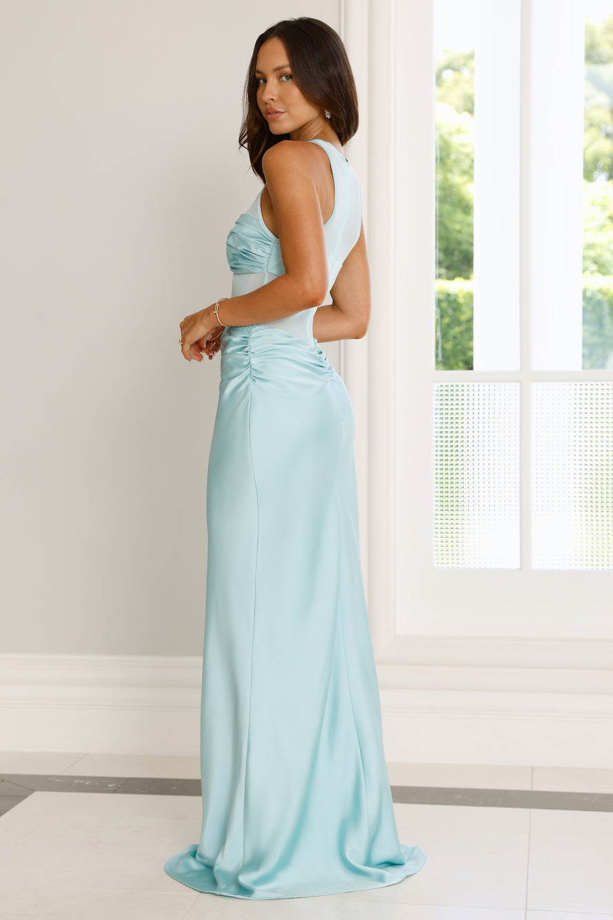 Captivating Smile Maxi Dress Aqua