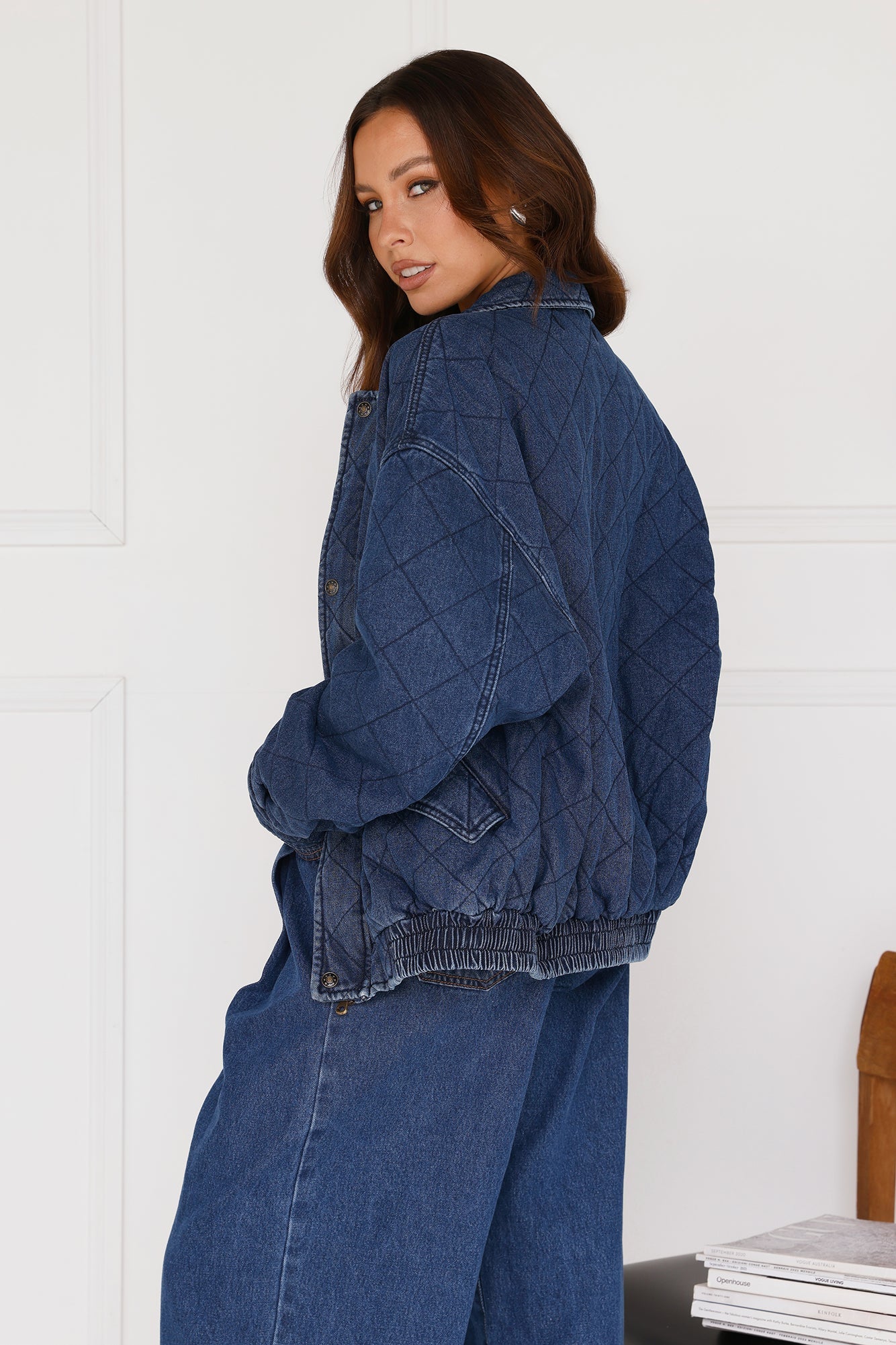 LIONESS Kenny Bomber Dark Denim