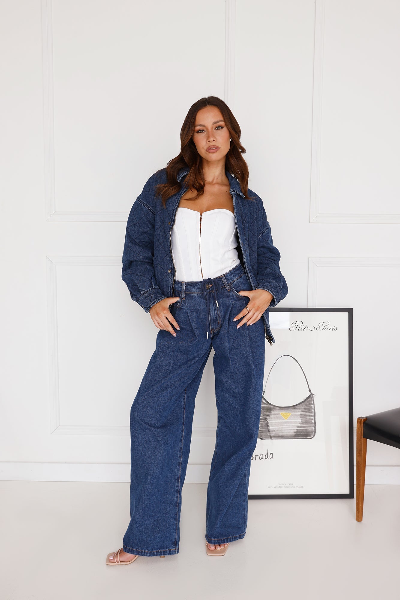 LIONESS Kenny Bomber Dark Denim
