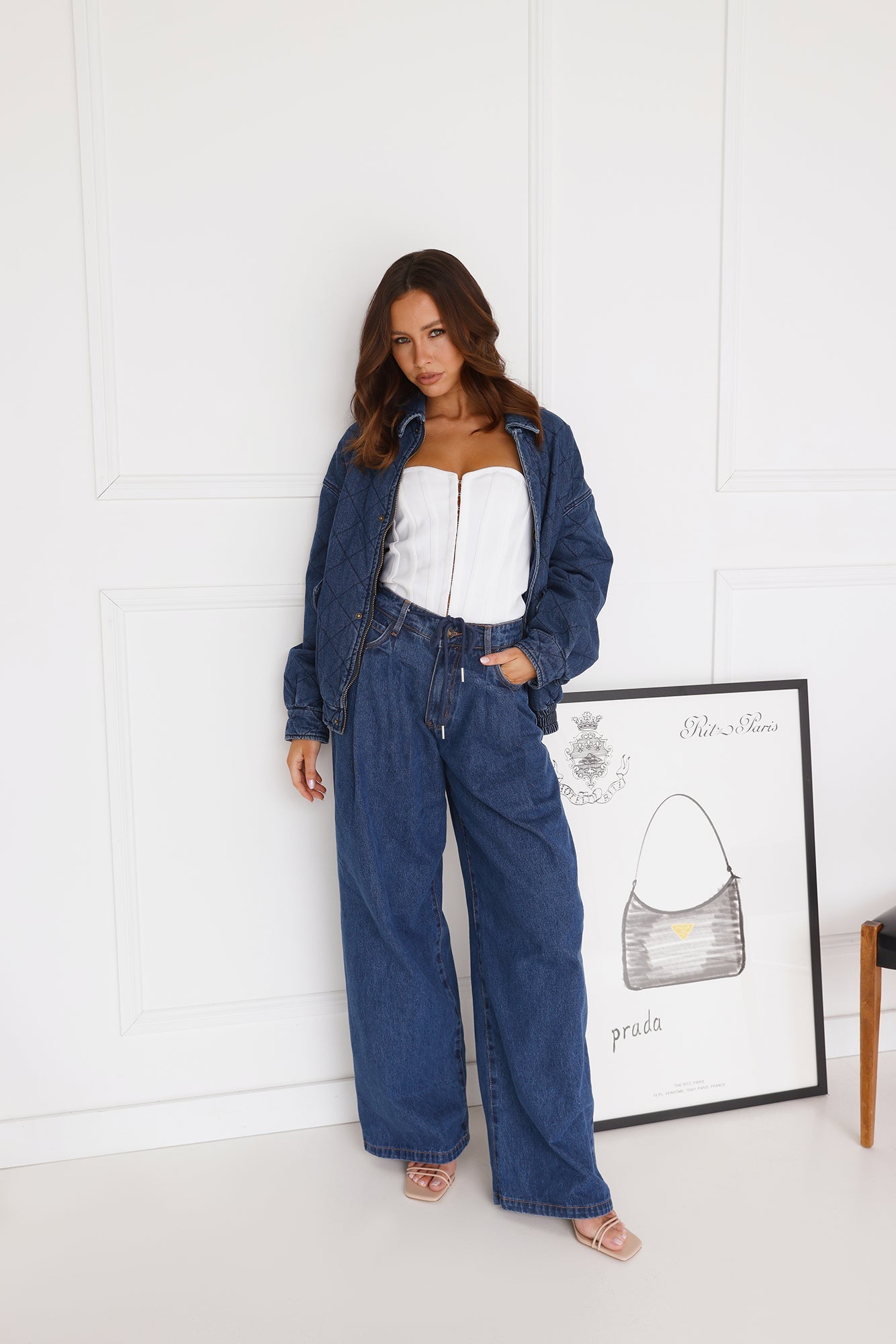 LIONESS Kenny Bomber Dark Denim