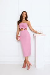 Call Me Darling Midi Skirt Pink