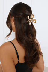 Groovy Flower Claw Clip Large Gold