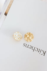 18k Gold Plated Shimmer Planet Earrings Gold