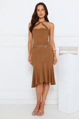 Love Bugged Midi Skirt Brown