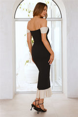Destination Diaries Off Shoulder Maxi Dress Black