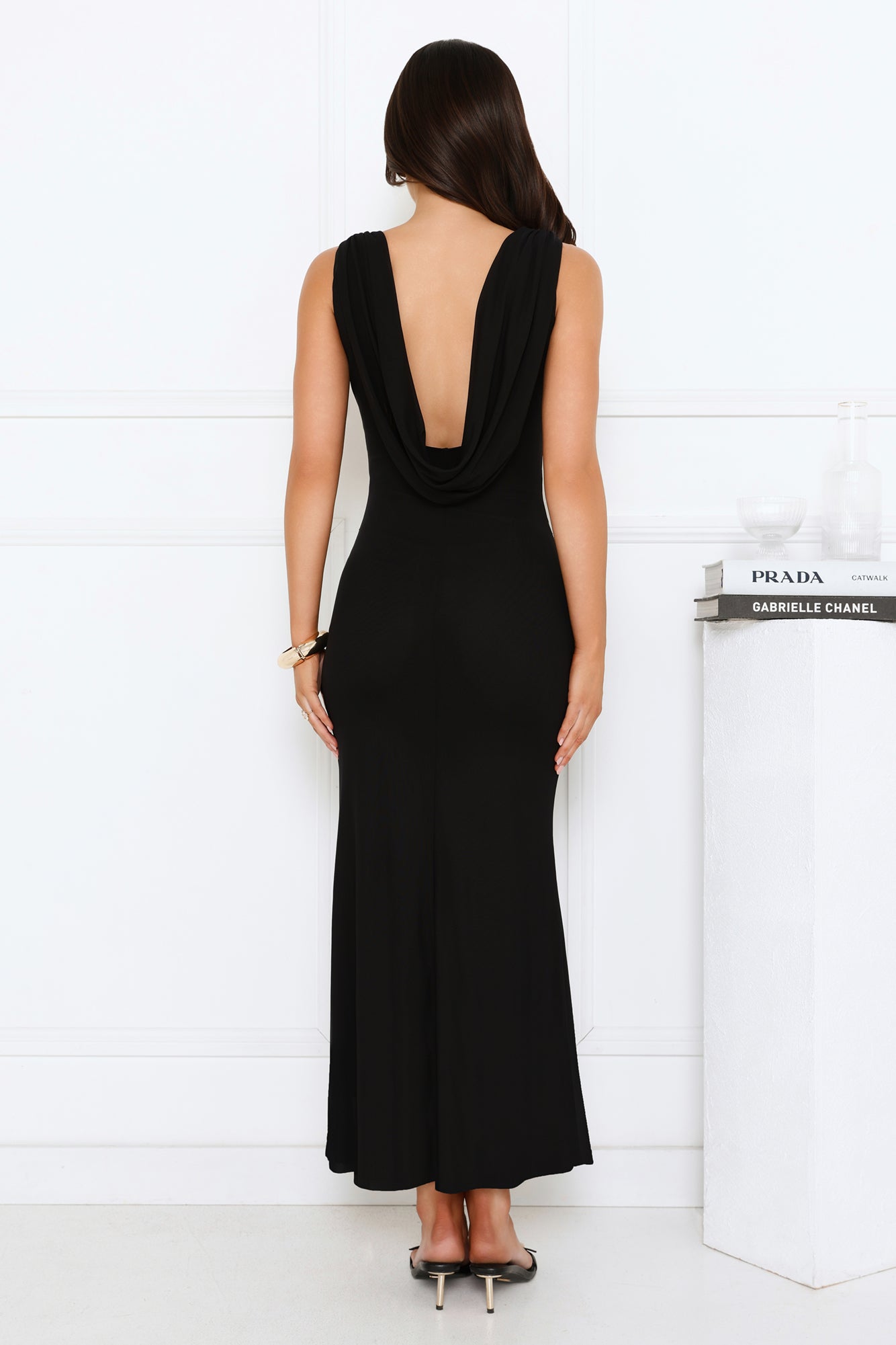 Dusk 'Til Slay Mesh Maxi Dress Black