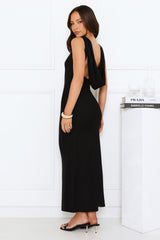 Dusk 'Til Slay Mesh Maxi Dress Black
