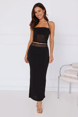 Flirtatious Fling Maxi Skirt Black