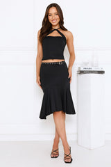 Love Bugged Midi Skirt Black