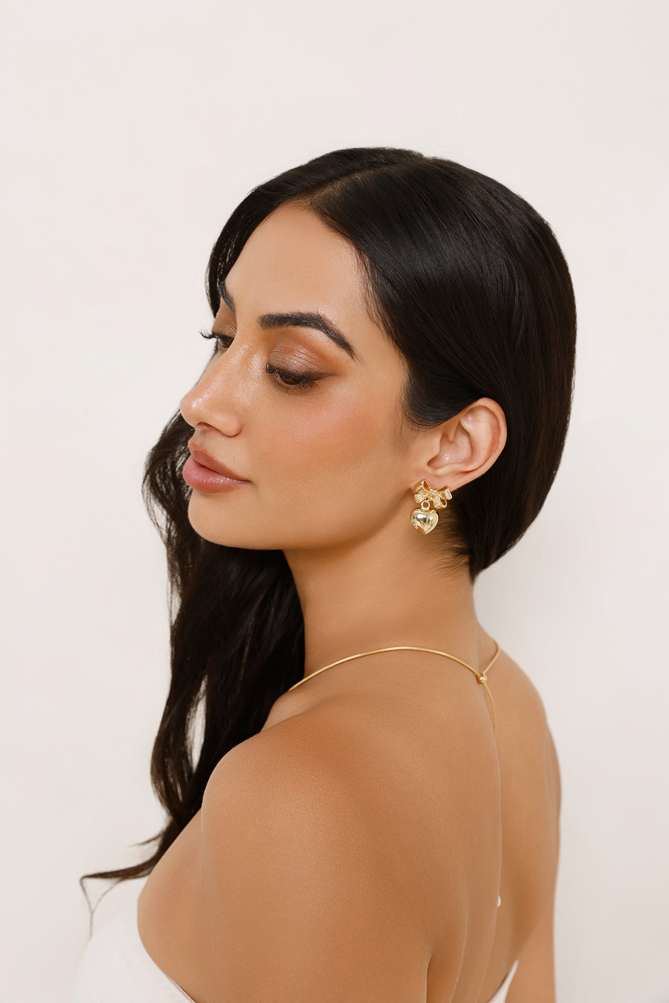 Love Bow Earrings Gold