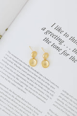 14k Gold Plated Milky Way Earrings Gold