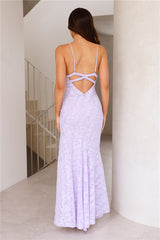 Country Charm Maxi Dress Lilac