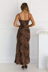 Catwalk Society Slip Maxi Dress Leopard