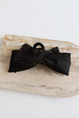 Fancy Bow Claw Clip Black