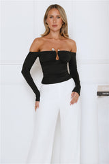 Hot Girl HQ Off Shoulder Top Black
