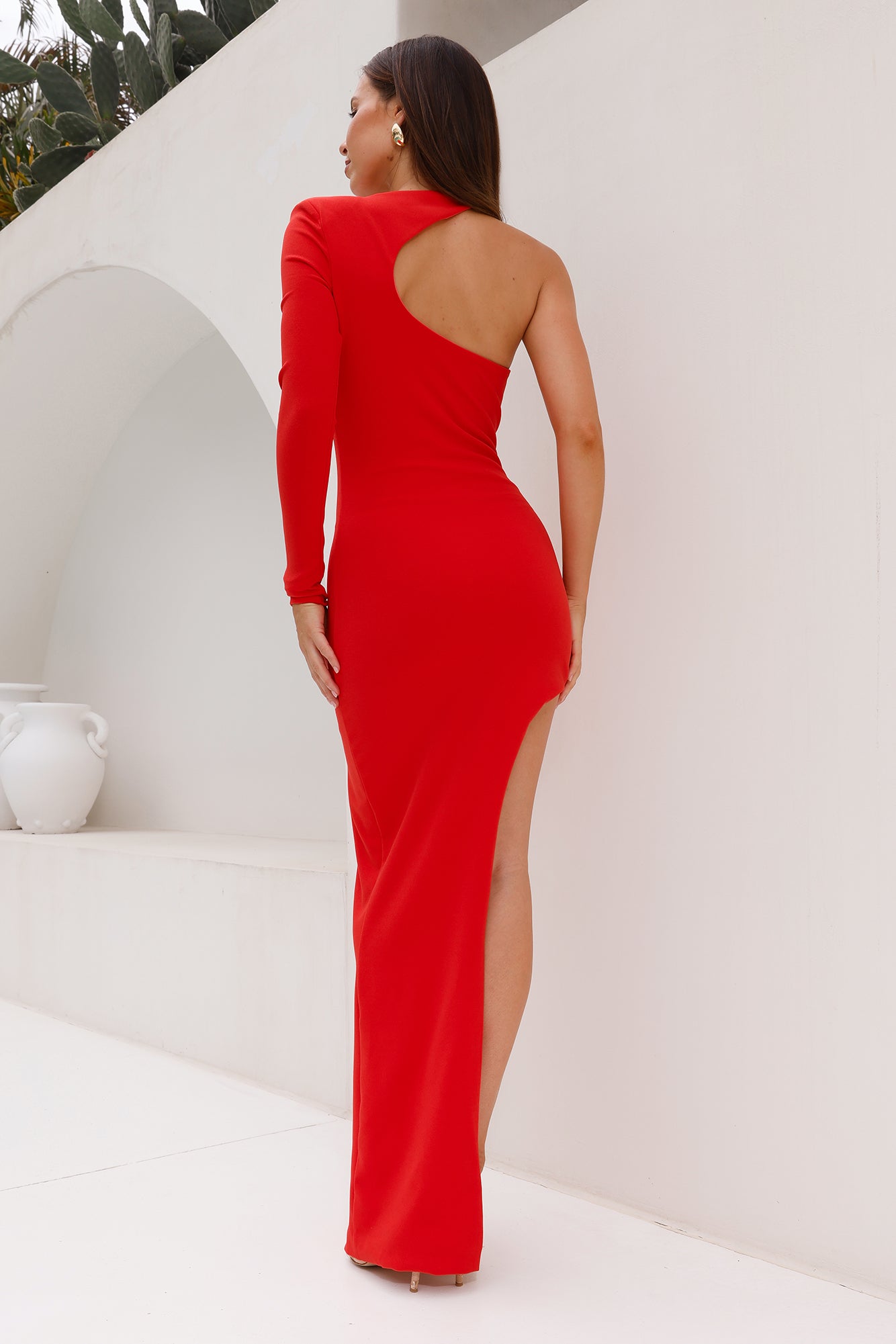 HELLO MOLLY Return To The Dance Floor Maxi Dress Tangerine