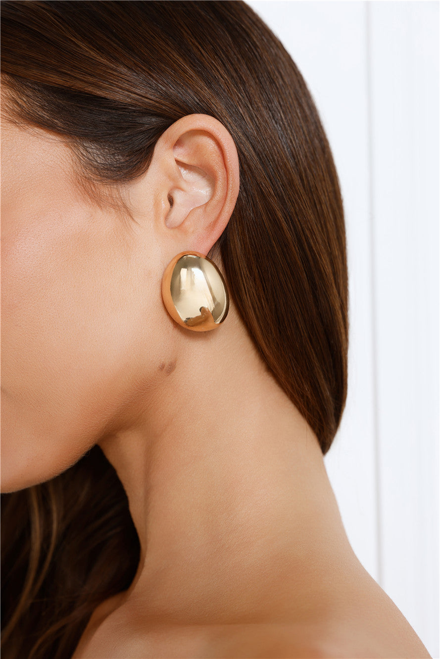 18k Gold Plated Party Late Earrings Gold