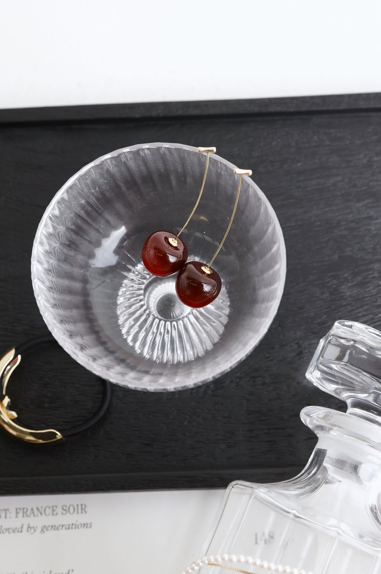 Cherry Kiss Earrings Gold
