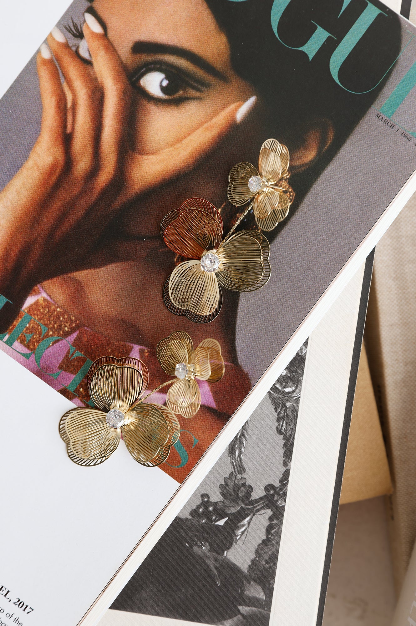 Florals First Earrings Gold