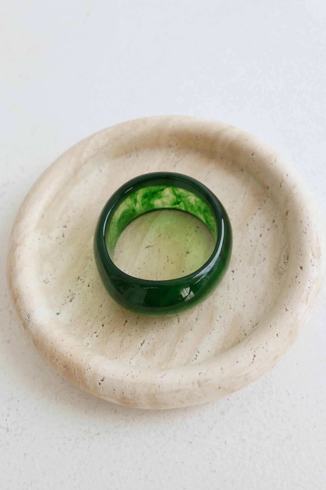 Flower Petals Bangle Green